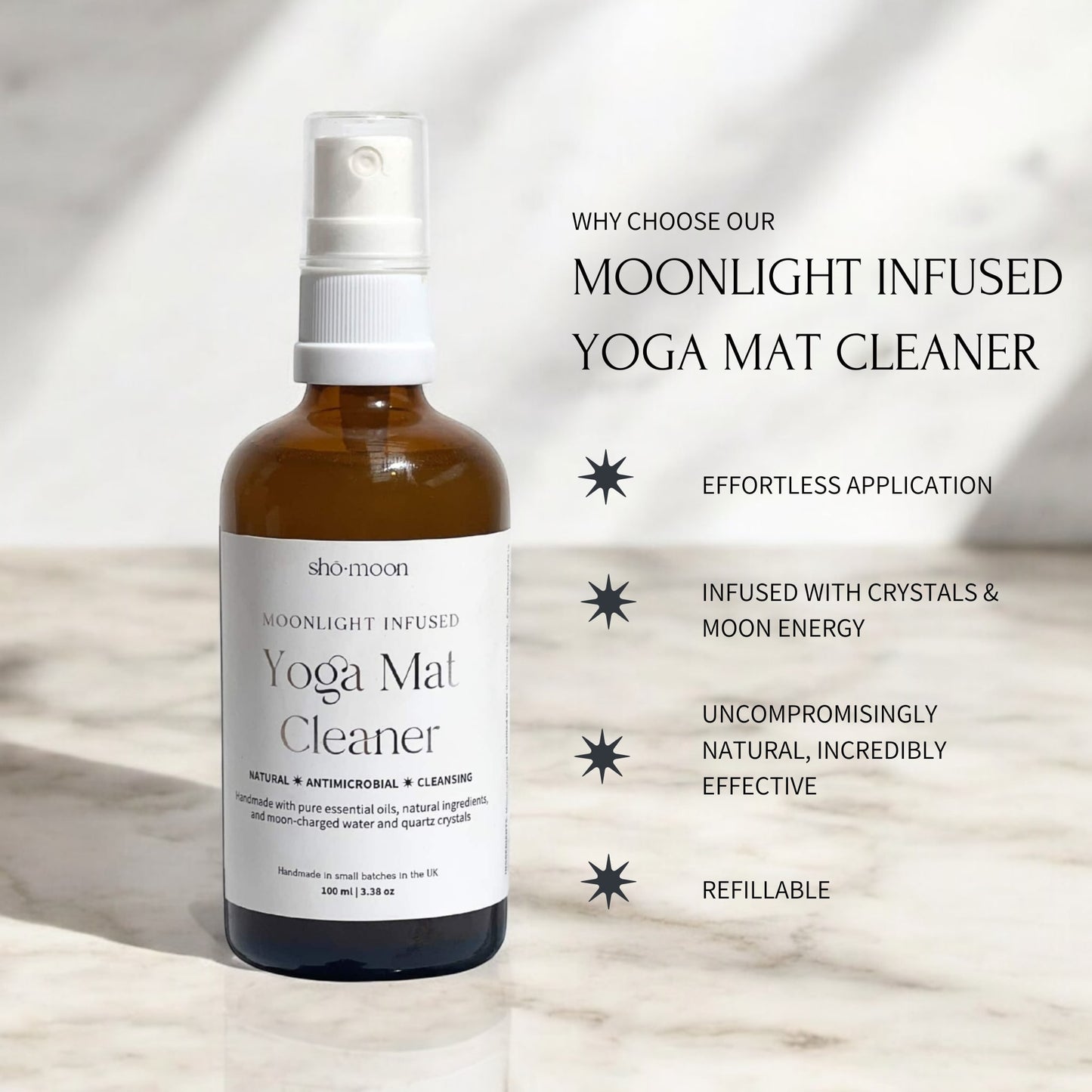 Moonlight-infused yoga mat cleaner by shō-moon