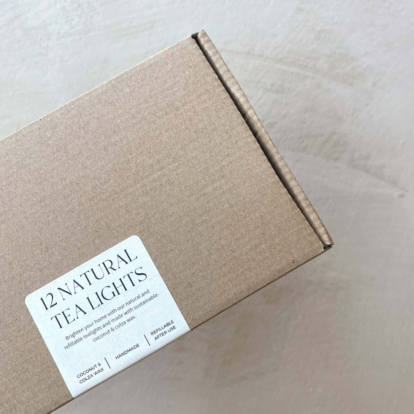 Shō-moon Natural Tealights Candle Refills packaging