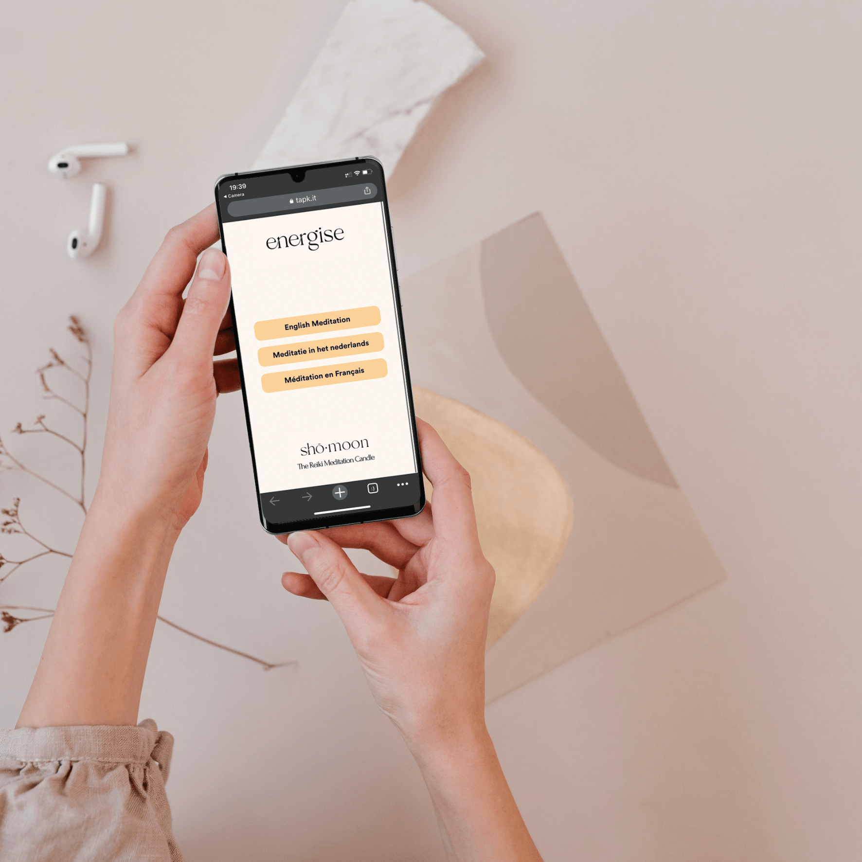 Shō-moon Energise Meditation Candle Reiki guided meditation in English, Dutch and French