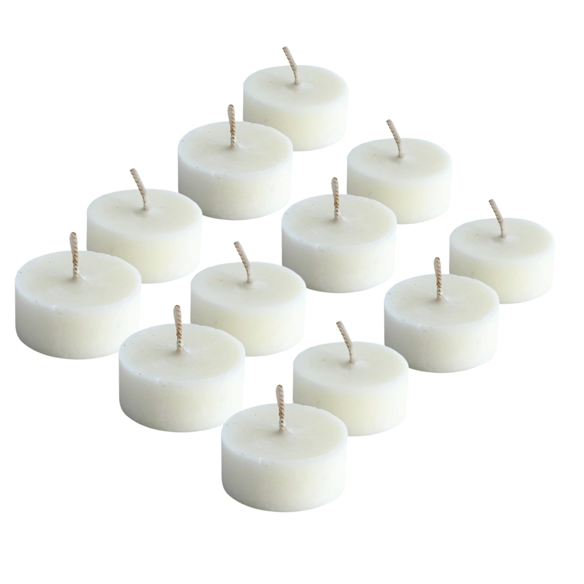  12 Shō-moon Natural Tealights Candle Refills with pure essentials oils and clean burning and natural wax 